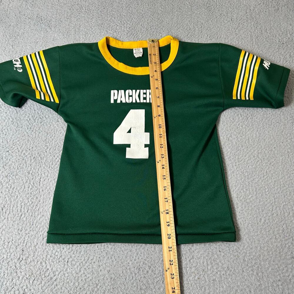 Green Bay Packers Jersey Kids M Green #Brett Favre Hutch Made in USA Jersey - Picture 6 of 10